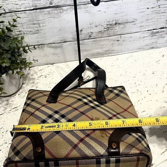 Vintage Burberry London Check  Mini Tote Bag Nova Plaid Bag Classic - Picture 13 of 15